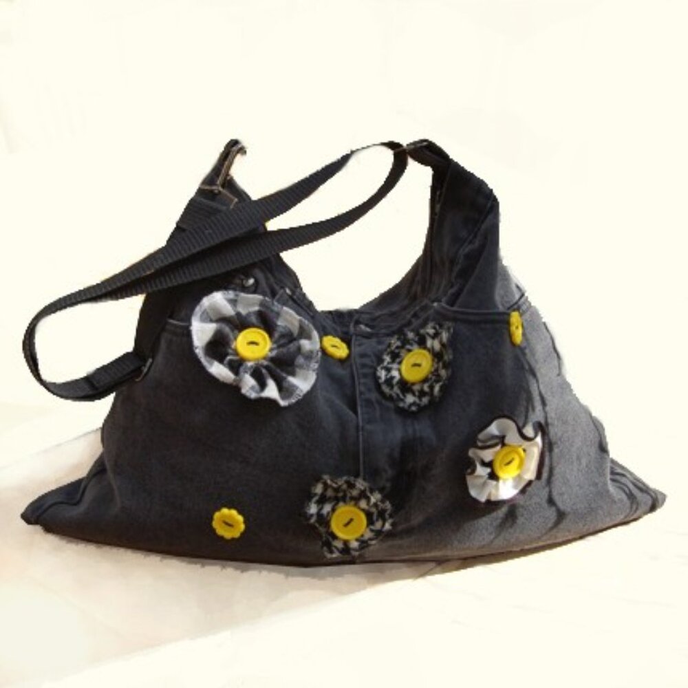Upcycled jeans bag, oversized bag